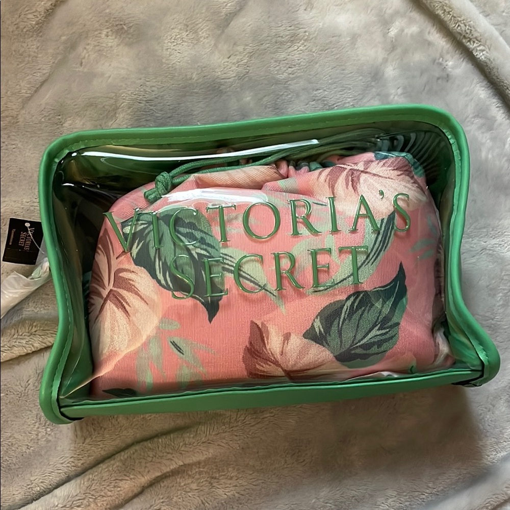 Victoria's Secret Pink and Green Travel Set
